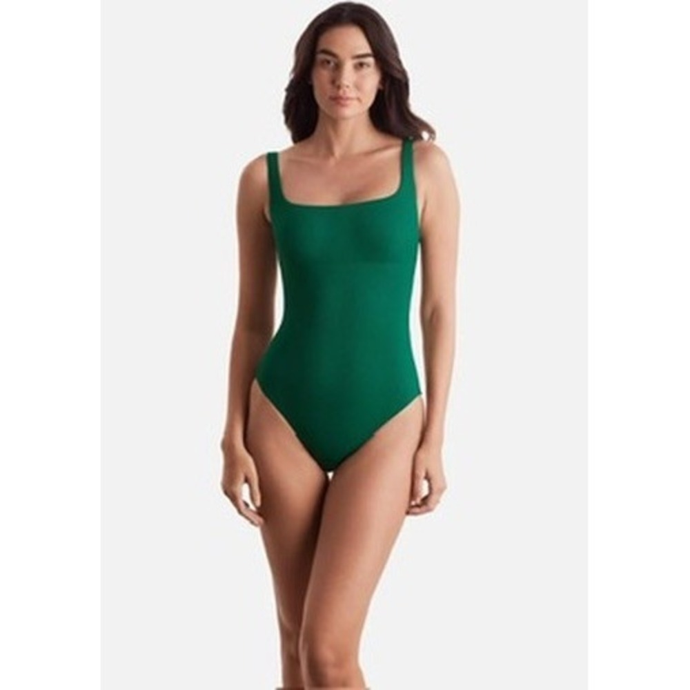 NWT Mimi Flamingo Women's Harper Square-Neck One Piece Swimsuit 6 $124